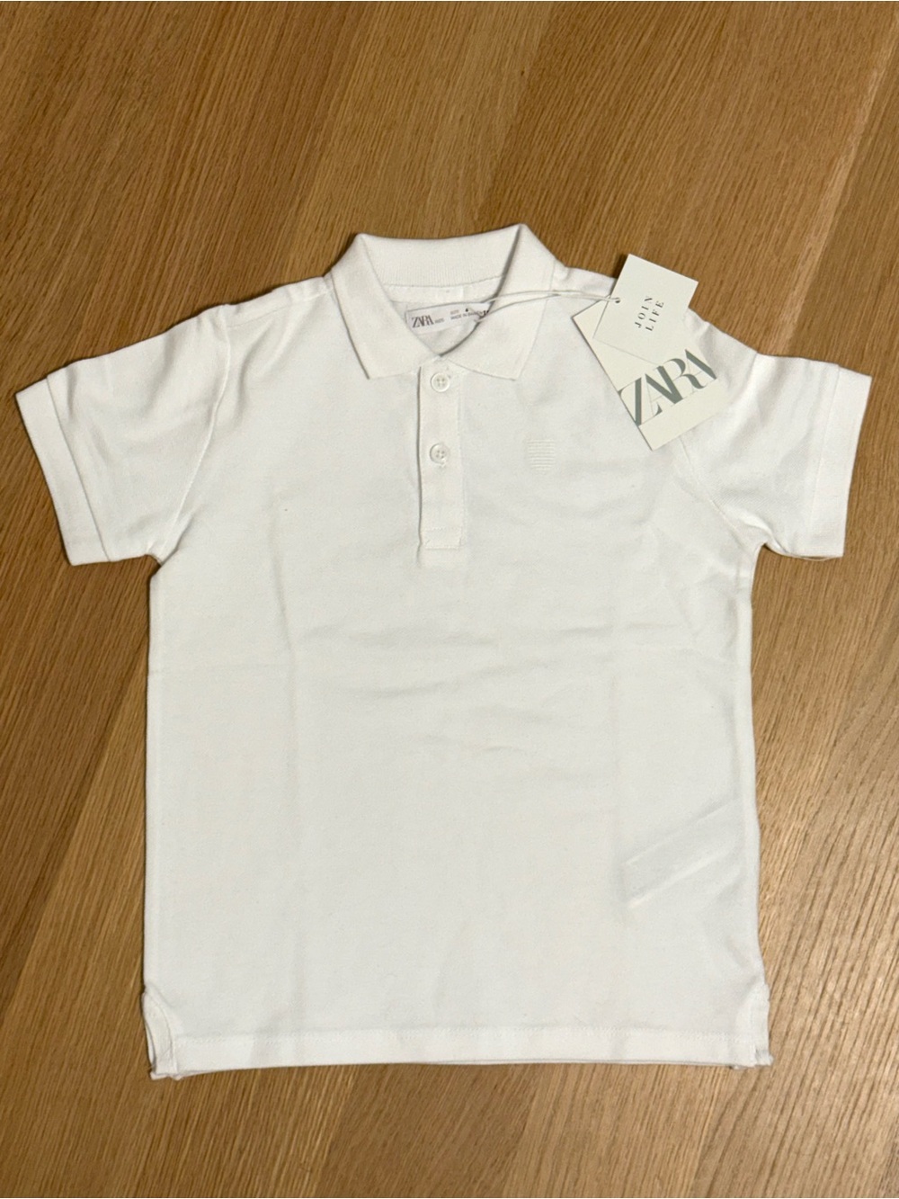 NWT ZARA Kids White Polo Shirt